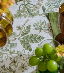 Molly Manor Green Floral Tablecloth – Farmhouse Style | Waterproof | Custom Sizes Available - Image 10
