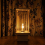 Unique Handmade Wooden Bedside Lamp