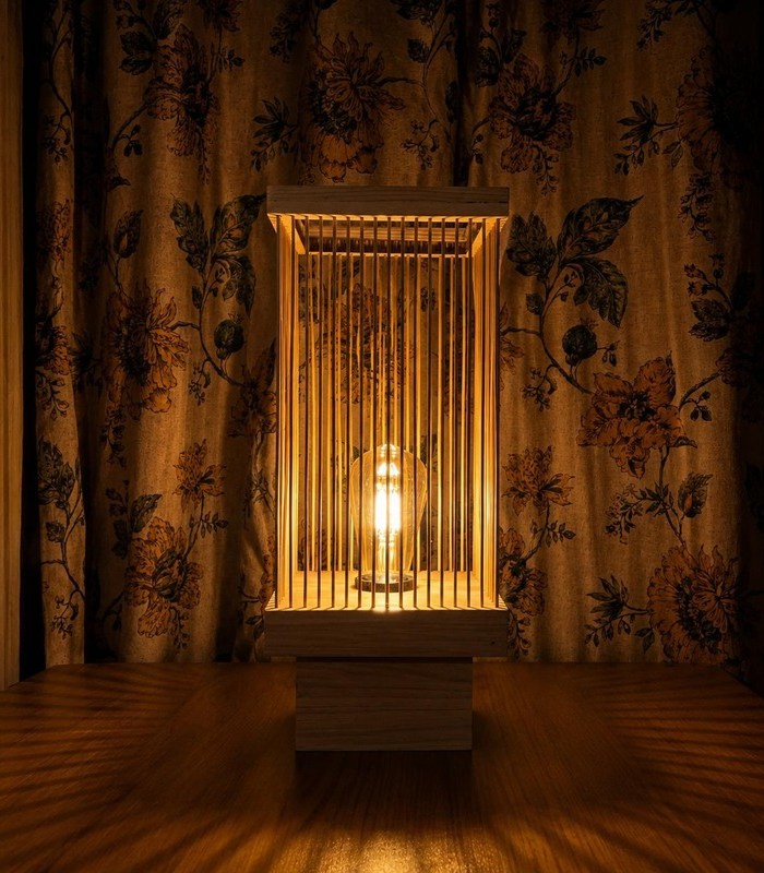 20260625_174915_0000 Unique Handmade Wooden Bedside Lamp - Image 1