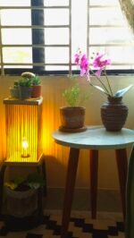 Unique Handmade Wooden Bedside Lamp - Image 4