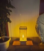 Unique Handmade Wooden Bedside Lamp - Image 6