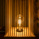 Unique Handmade Wooden Bedside Lamp - Image 2