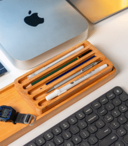 Premium Mahogany Desk Organizer Set – Handmade Minimalist Tray & Office Storage - Image 5