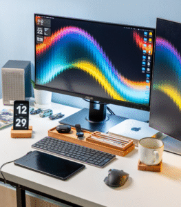 Premium Mahogany Desk Organizer Set – Handmade Minimalist Tray & Office Storage - Image 3